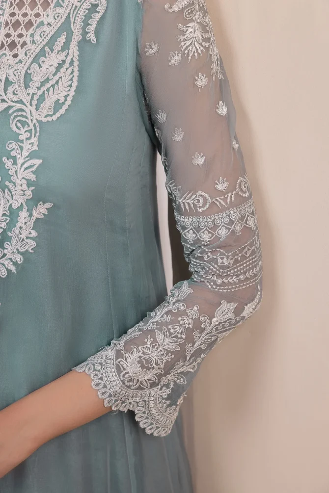 Baroque | EMBROIDERED CHIFFON FROCK