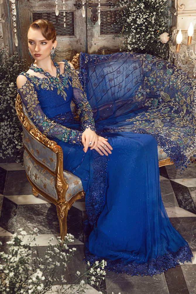 Maria.B. | Mbroidered Wedding Edition '23 | Cobalt Blue BD-2704