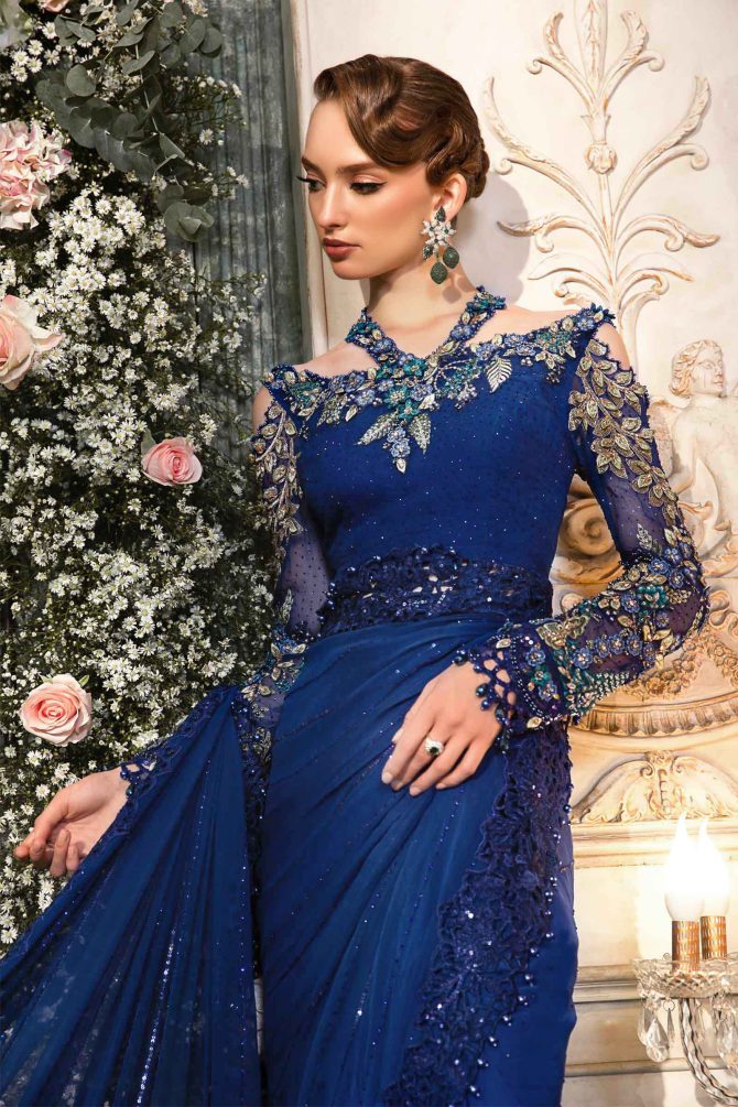 Maria.B. | Mbroidered Wedding Edition '23 | Cobalt Blue BD-2704