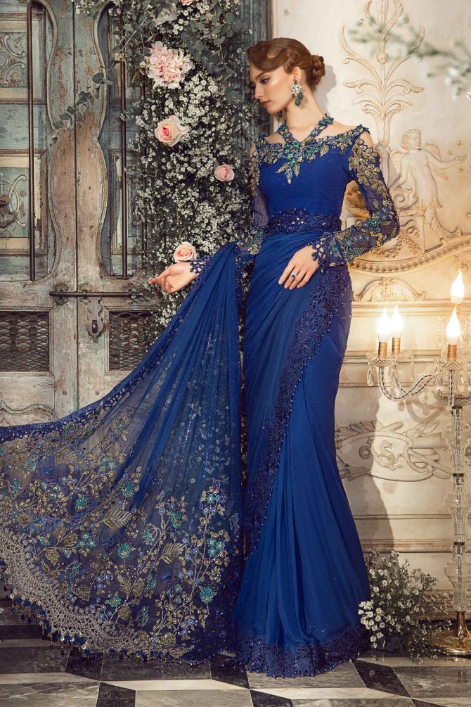 Maria.B. | Mbroidered Wedding Edition '23 | Cobalt Blue BD-2704