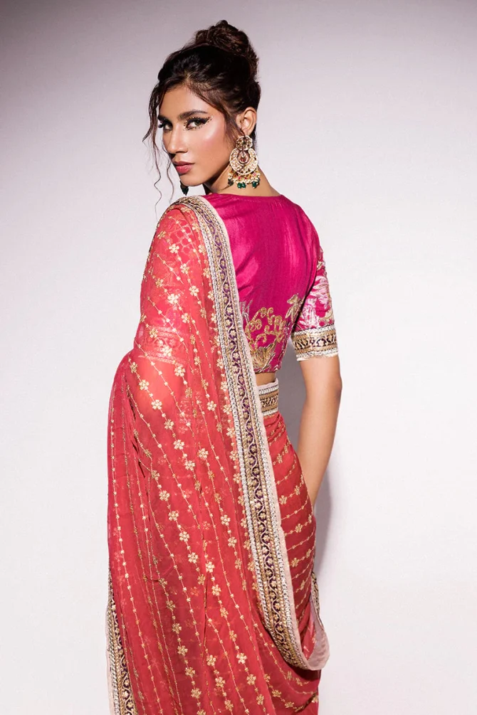 Mushq | Designer Picks | Molten Lava Saree